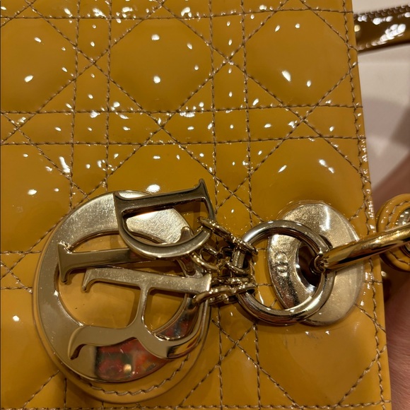 Christian Dior Patent Medium Lady Dior Bag Beige - Picture 7 of 14